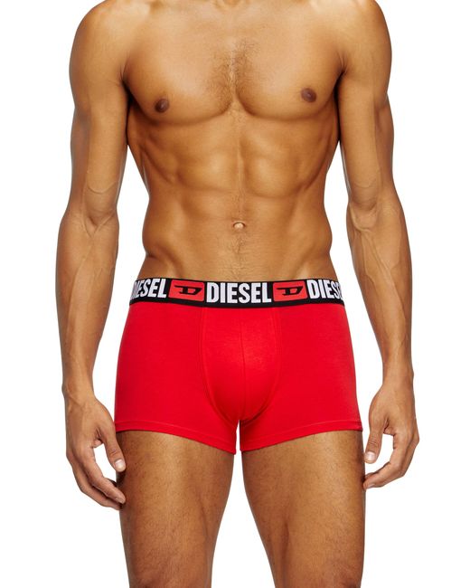 DIESEL Multicolor Three-Pack Of All-Over Logo Waist Boxers for men