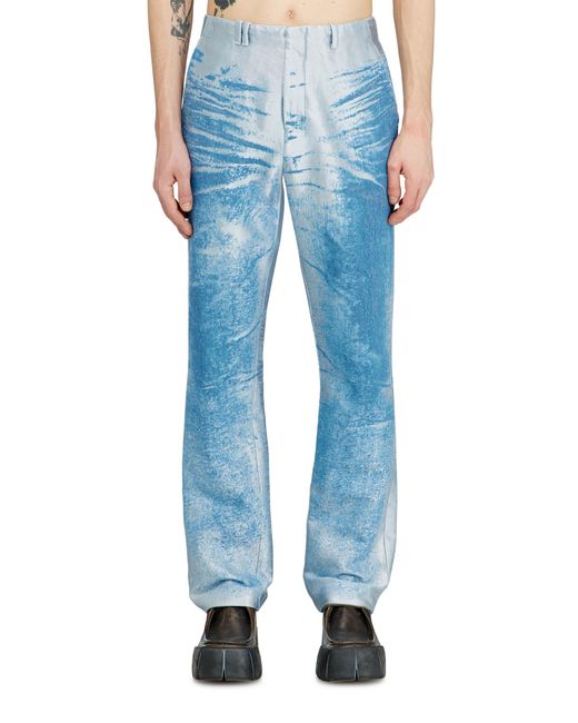 DIESEL Blue Slim Jeans Regular Waist D-Askar, Colored, Zip Fly for men