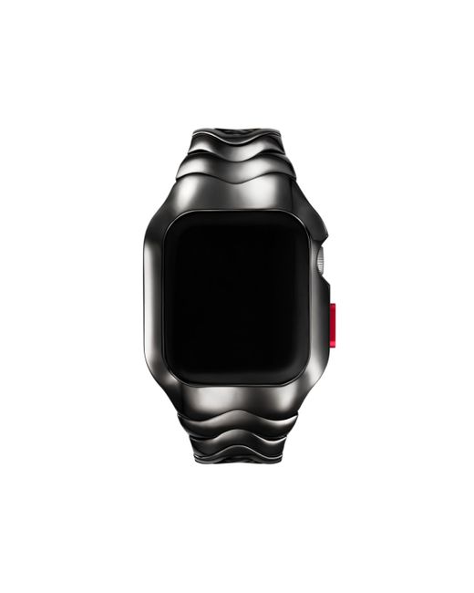 DIESEL Black Gunmetal Stainless Steel Unibody For Apple Watch, 45Mm