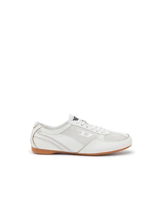 DIESEL White D-Mile-Flat Sneakers