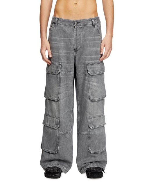 メンズ DIESEL Relaxed Jeans Gray