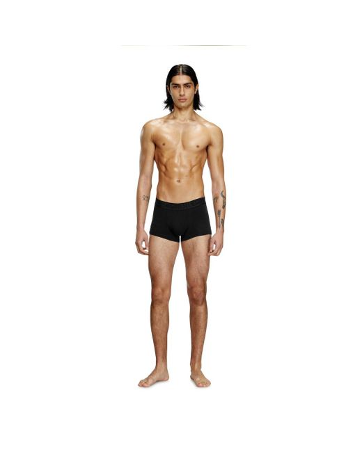DIESEL Black Three-Pack Plain Boxer Briefs for men