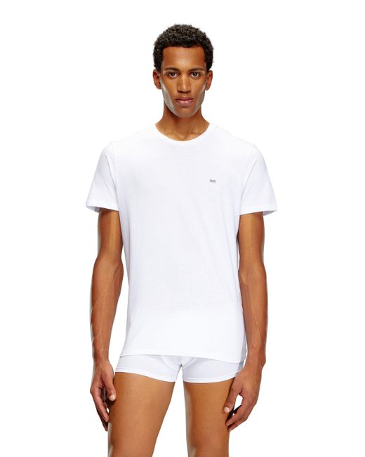 DIESEL White Three-pack Of V-neck T-shirts for men