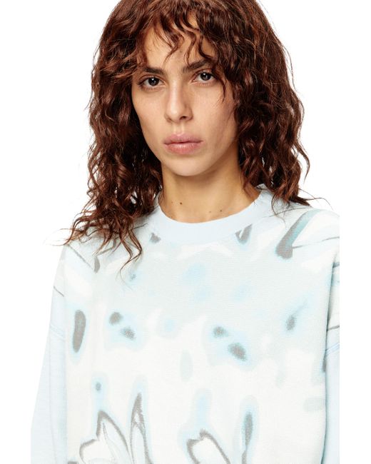 DIESEL Distressed Sweatshirt With Graffiti Print White