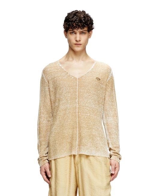 DIESEL Natural Inside-print Jumper With Contrast Detail for men