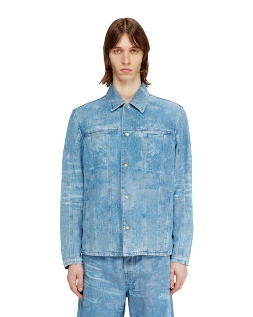 DIESEL Blue Jacket for men