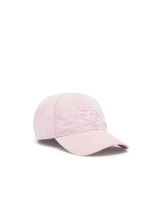 DIESEL Pink Baseball Cap With Embroidered Oval D for men
