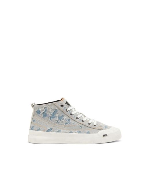 DIESEL White S-Athos-High-Top Sneakers for men