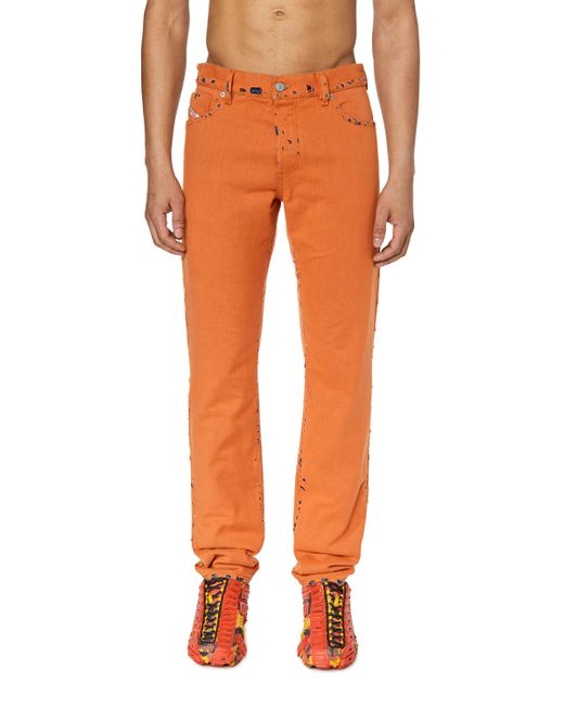 DIESEL Orange Straight Jeans for men