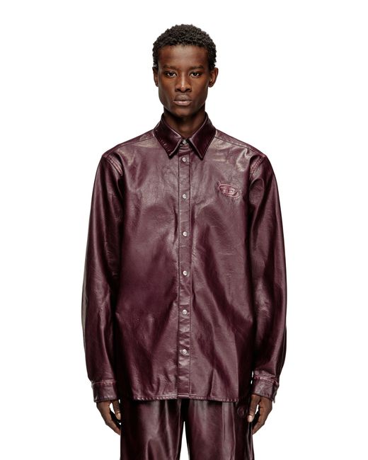 DIESEL Red Shirt With Logo for men