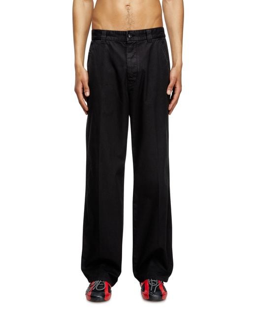DIESEL Black Chino Pants for men