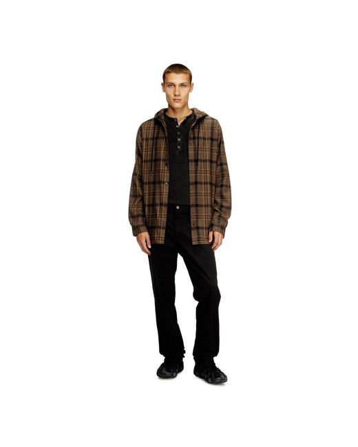 DIESEL Black Cotton Pants With Utility Loop for men