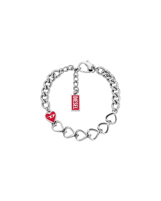 DIESEL Blue Stainless Steel Chain Bracelet