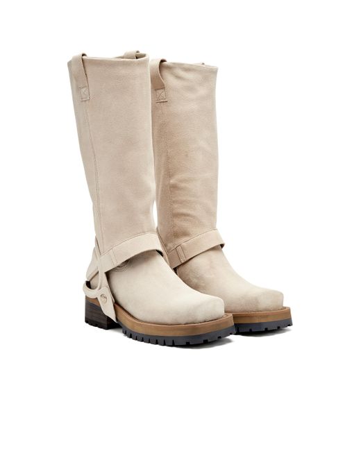 DIESEL White D-Texan-High And Low Texan Biker Boot