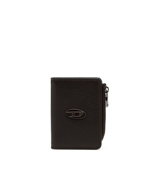 DIESEL Black Leather Card Holder for men