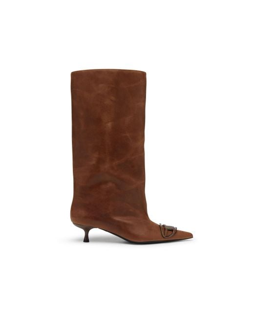 DIESEL Brown D-Venus-Knee-High Boots