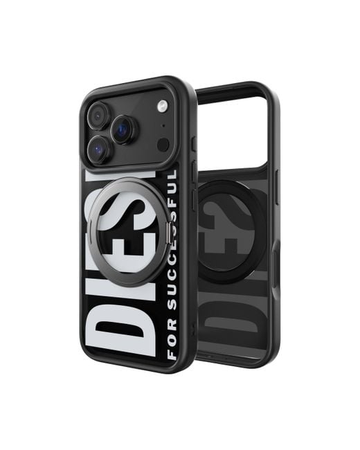 DIESEL Black Ringstand-Magsafe Case For Iphone 17 Pro