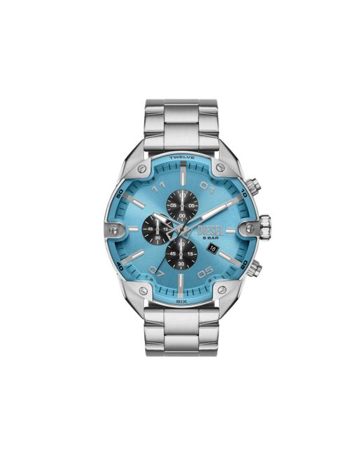 DIESEL Blue Spiked Chronograph Stainless Steel Watch for men