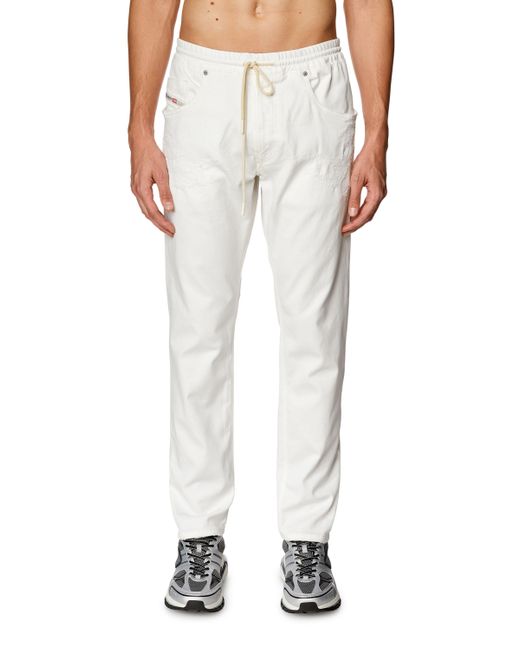 DIESEL White 2030 D-krooley Tapered Drawstring Pants for men