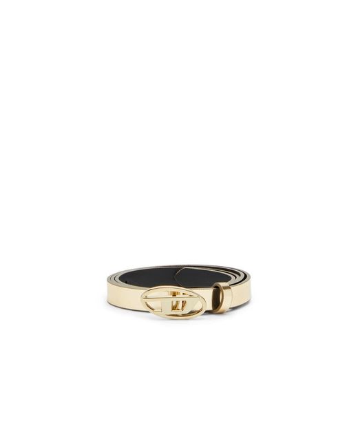 DIESEL Multicolor 1.5Cm Slim Belt With Mirrored Metallic Finish