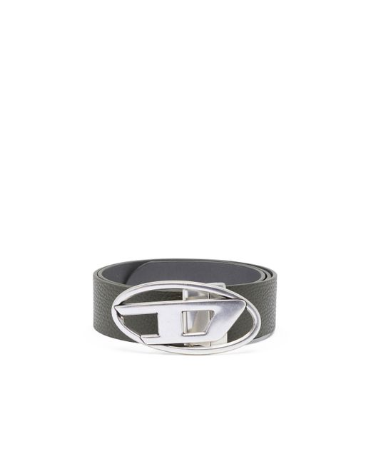 DIESEL Gray Reversible Leather Belt for men