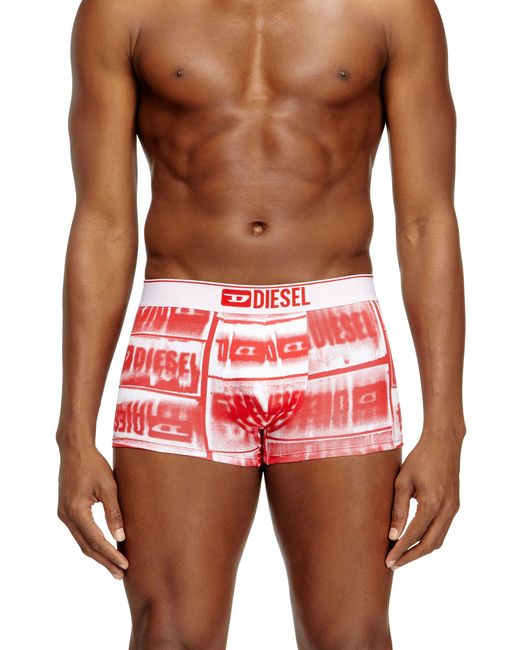 DIESEL Red Three-Pack Boxer Briefs for men