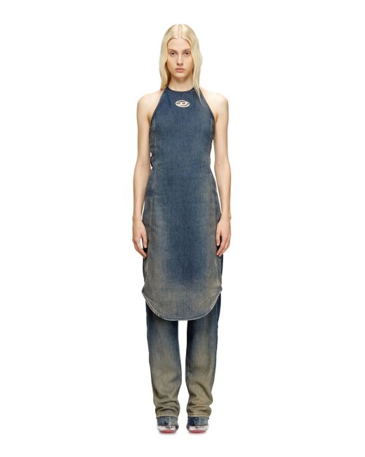 DIESEL Blue Halter Jumpsuit