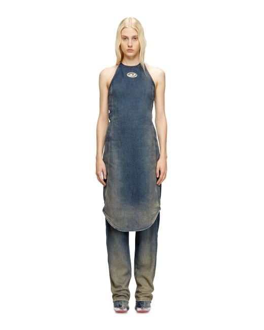DIESEL Blue Halter Jumpsuit