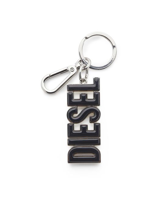 DIESEL White Metal And Resin Keyring for men