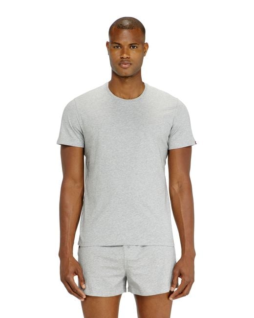 DIESEL White Set Of 3 Cotton T-Shirts for men