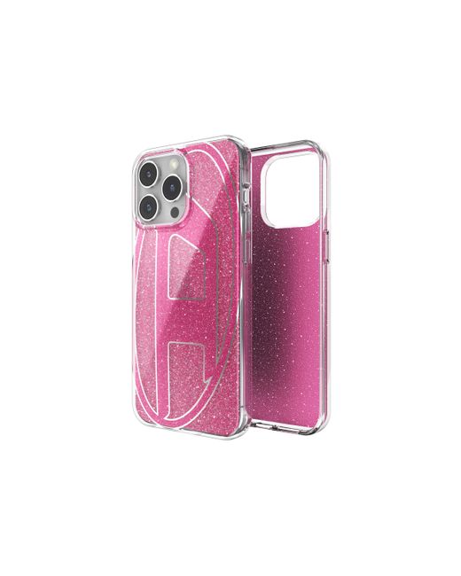 Cover glitterata per i P 15 Pro Max di DIESEL in Pink