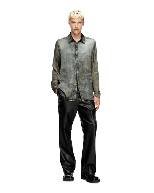 メンズ DIESEL 長袖シャツ Gray