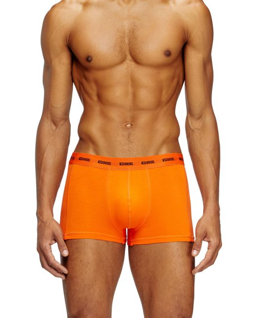 DIESEL Orange 3-Pack Boxer Briefs With Floral Motif for men