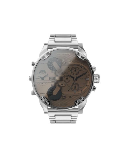 DIESEL Gray Mr. Daddy 2.0 Chronograph Stainless Steel Watch for men