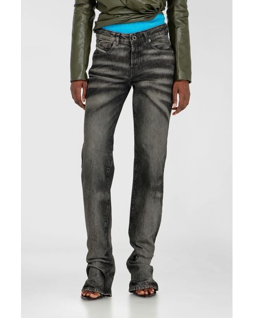 DIESEL Black Regular Jeans Regular Waist D-Heel, /Dark, Button Fly