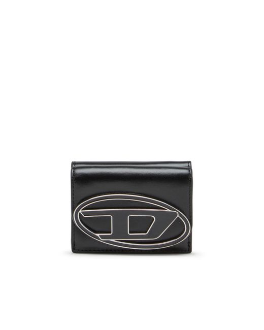 DIESEL Black Tri-Fold Wallet