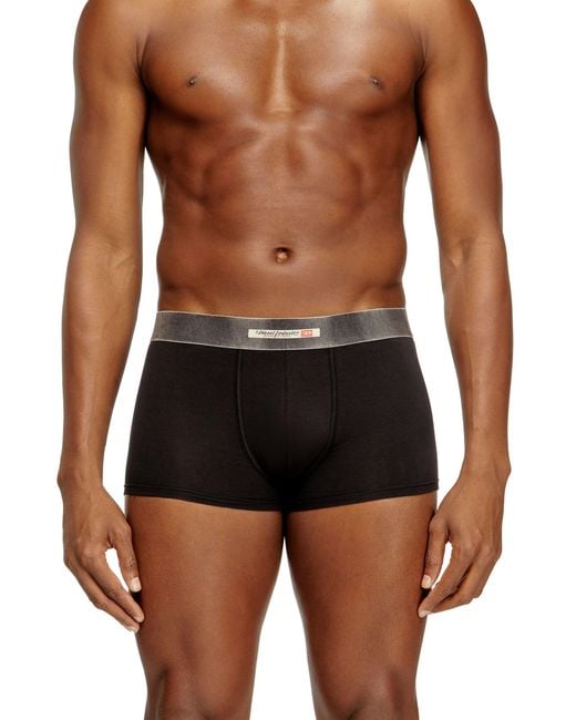 DIESEL Blue Three-Pack Of Stretch Cotton Boxer Briefs With Satin Waistband for men