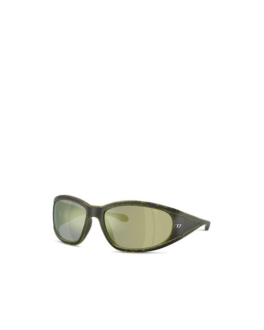 DIESEL Green Rectangular Sunglasses