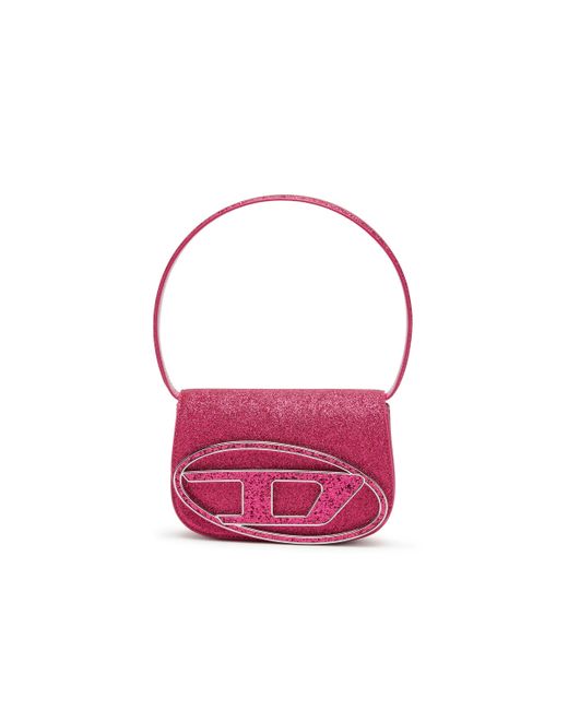 DIESEL Pink 1dr-iconic Shoulder Bag In Glitter Fabric