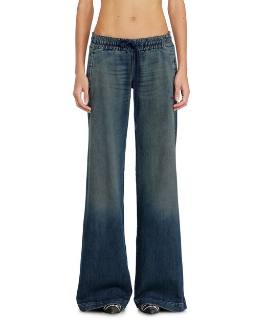 DIESEL Blue Relaxed Low Waist 2078 D-Ainty Joggjeans, Dark, Elastic Waistband