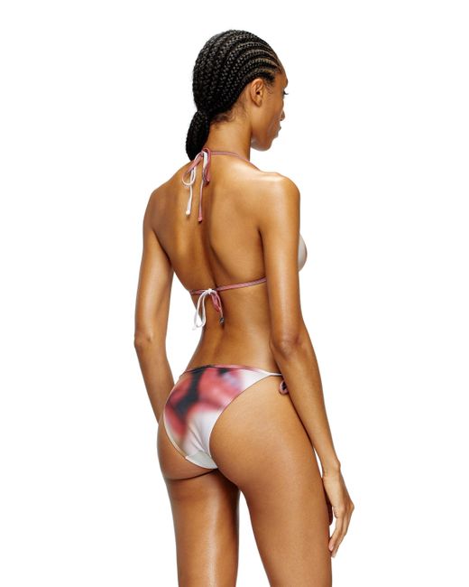 DIESEL Bikini Bottoms With Blurred Print Blue