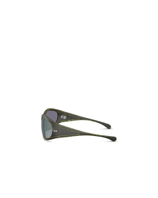 DIESEL Green Rectangular Sunglasses