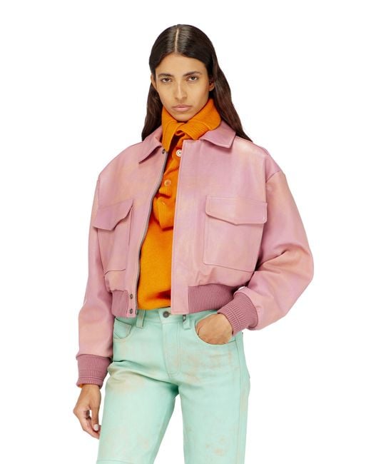 DIESEL Red Aviator Jacket