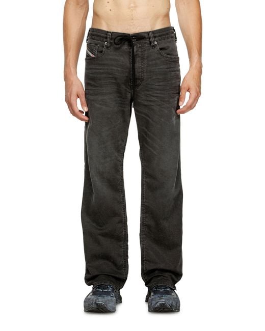 DIESEL Black Relaxed Regular Waist 2080 D-Reel Joggjeans, /Dark, Zip Fly for men