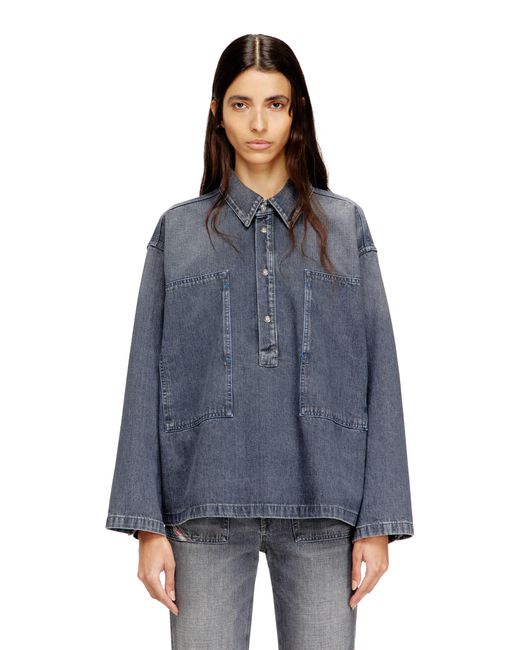 DIESEL Blue Henley Top