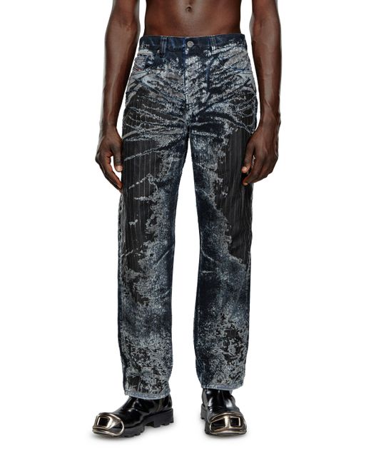 DIESEL Black Straight Jeans for men