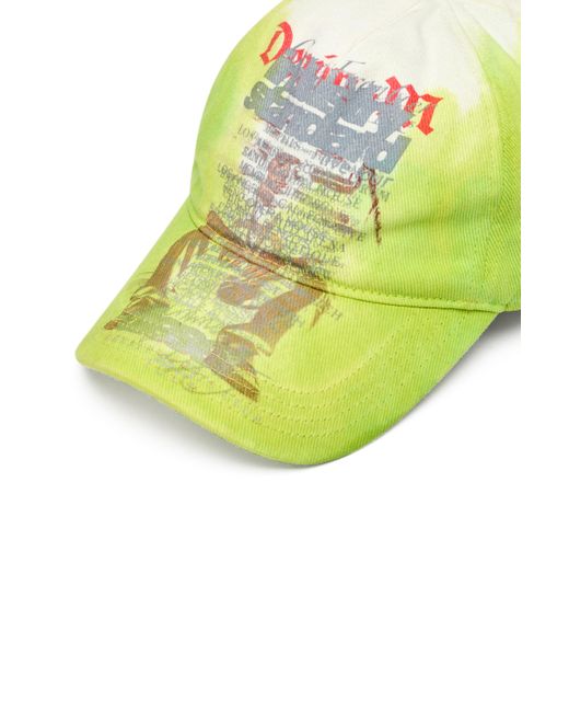 メンズ DIESEL Baseball Cap With Bandana Prints Green
