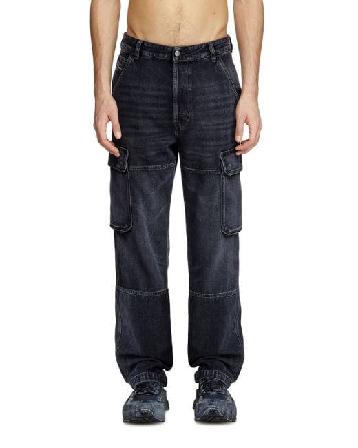 DIESEL Blue Regular Jeans for men