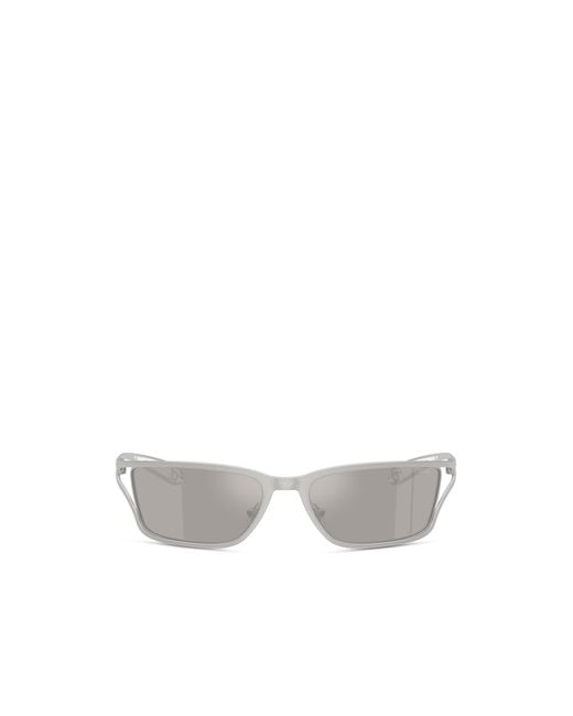 DIESEL White Rectangle Sunglasses