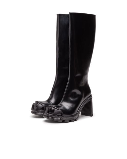 DIESEL D-Hammer-High-Heel Boots Black